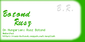 botond rusz business card
